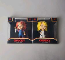 Chucky & Bride Of Chucky Child's Play 4.5 Inch Horror Vinyl Figure Set - New picture