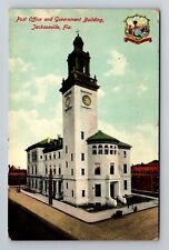 Jacksonville FL-Florida, US Post Office, Government Building, Vintage Postcard picture