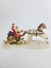 Owell Santa's Sleigh Presents Horse Dog Christmas Resin picture