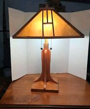 Vtg Dale Tiffany Arts & Crafts Mission Slag Table Lamp 28