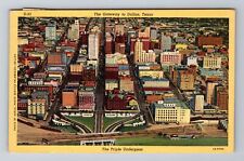 Dallas TX-Texas, The Triple Underpass, Downtown, Vintage c1950 Postcard picture