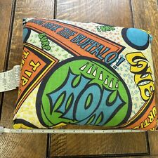 Vintage 1970s Hippie Throw Pillow Sears And Roebuck Groovy Retro Comic Style picture
