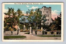 Rochester MN-Minnesota, Beautiful Residential Home, Antique Vintage Postcard picture