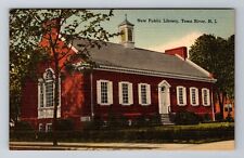 Toms River NJ-New Jersey, New Public Library, Antique Vintage Souvenir Postcard picture