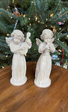 Vintage WFS Carved Wood Angels Playing Musical Instruments picture