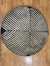 Rustic  antique African Shield, Geometric Wall Art, Round Shield 22 inches picture