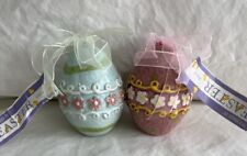 Two ceramic decorative eggs new with tags picture