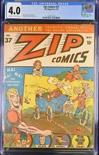 Zip Comics #37 CGC VG 4.0 Cream To Off White Scarce Golden Age Super-Hero picture