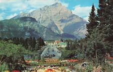 Banff Alberta Canada, Banff Ave Cascade Mountains Scenic View, Vintage Postcard picture