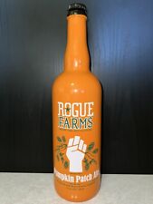 ROGUE Farms Pumpkin Patch Ale EMPTY Beer Glass BTL w/Cap 750ml picture