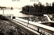 1920s GOODYEAR LAKE NEW YORK COLLIERS DAM PHOTO RPPC POSTCARD P869 picture