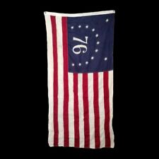 Vintage 76 Bennington American Flag 1776 Linen 56” x 28” Valley Forge 13 Star  picture