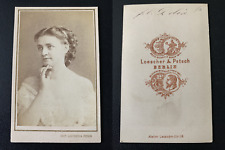 Loescher, Berlin, Delia, Vintage Actress Albumen Print CDV. Print a picture
