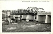 1940'S. GARDINER, ME. GARDINER-RANDOLPH BRIDGE. POSTCARD QQ12 picture