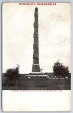 Hinckley Minnesota~1894 Fire Disaster Memorial Monument~1909 Postcard picture