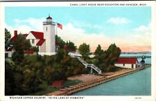 Hancock MI-Michigan, Canal Lighthouse, Copper Country, Vintage Souvenir Postcard picture