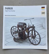 1885 German Daimler, Single Track Machine - Motorcycle Photo Info Card picture