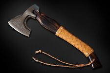 Custom Handmade Forged Carbon Steel Axe, Viking Axe With Leather Sheath picture