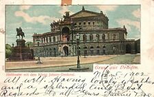 Vintage Postcard Hoftheater Mit Dem Konig Johann Denkmal picture