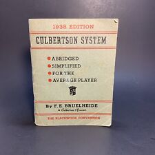 Vintage Culbertson System 1938 Bridge Rules Methods Cards Game Paper Ephemera picture