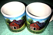 Set of 2 coffee mugs made by chestnut creek Farm design picture