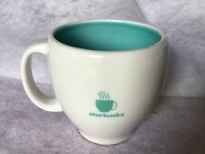 starbucks Barista coffee mug 2003 white turquoise inside picture