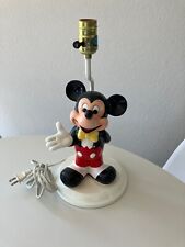 Disney - Mickey Mouse Ceramic Lamp Base - Vintage RARE Working Tested picture