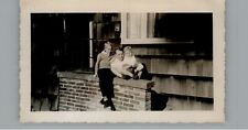 Antique 1940's Picture With Dad Black & White Photography Photos picture