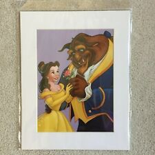 RARE Disney Beauty & Beast POSTMARKED 11x14 USPS Print NEW Bruce McGaw Stamp Art picture
