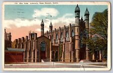 New Haven, Connecticut - Famous Old Yale Library - Vintage Postcard - Posted picture