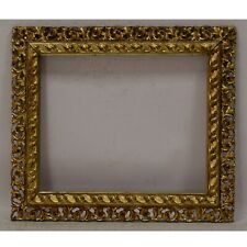 Ca. 1880-1900 wooden painting frame with metal leaf dimensions 14.4 x 12 in picture