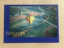Postcard Wisconsin WI Hot Air Balloons Scenic Farm Fields Vintage PC picture