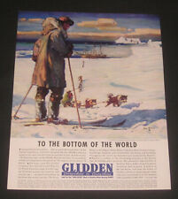 1930s Glidden Print Ad - Roald Amundsen Antarctic Explorer, Malcom Charleson Art picture