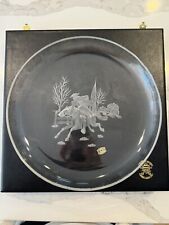 Val Saint Lambert Crystal 11’ Plate - Paul Revere’s Ride 1970 Edition picture