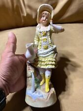Vintage Little Girl With Pitcher Figurine 10.25
