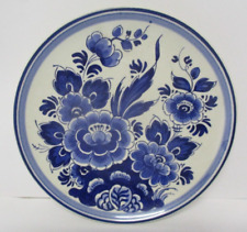 Vintage Dutch Blue Handwerk Blue & White Flower Plate, 6 1/2