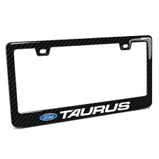 Ford Taurus Black Real 3K Carbon Fiber Finish ABS Plastic License Plate Frame picture