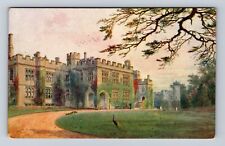 Warwick England, Courtyard Entrance Warwick Castle, Vintage PC Souvenir Postcard picture