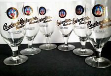 Budweiser Beer Glasses BUDVAR Stemmed Tulip Pilsner 0,21 bo European Set of 6 picture