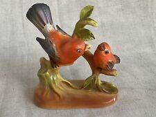 Vintage Porcelain Ceramic Scarlet Tanager Birds 4