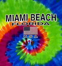 Vintage Miami Beach Tye Die T Shirt RARE Adult Large L 42-44 picture