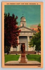 Frederick County Court House Clock Tower Winchester VA VINTAGE Postcard picture