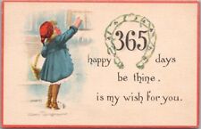 Vintage HAPPY NEW YEAR Embossed Postcard 