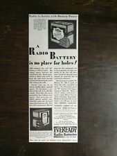 Vintage 1928 Eveready Radio Batteries Original Ad picture
