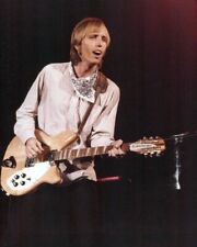 Tom Petty playing his guitar on stage 1980's era in concert 24x36 inch poster picture