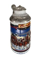 ANHEUSER-BUSCH HAND-CRAFTED BY CERAMARTE OF BRAZIL ‘BUDWEISER HOLIDAY STEIN 2002 picture