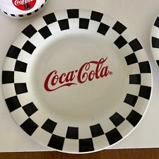 Vintage Coca Cola 2 Gibson Ceramic Checkered Plates 10.5