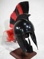 Christmas vintage troy helmet with red & black plume/ Greek plume item new picture