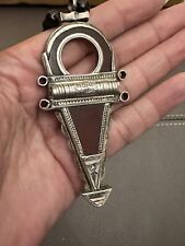 North Africa Sterling Silver metal & carnelian Tuareg Necklace 10’ 20th c. 0551 picture
