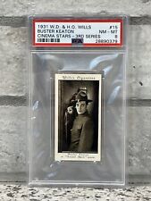 1931 Wills Cinema Stars Tobacco Card BUSTER KEATON Forward March #15 PSA 8 picture